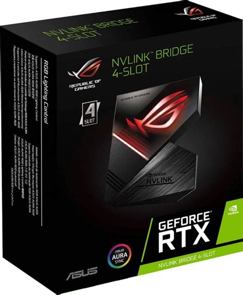 ASUS ROG-NVLINK-4 l ROG NVLink™ Bridge with Aura Sync RGB